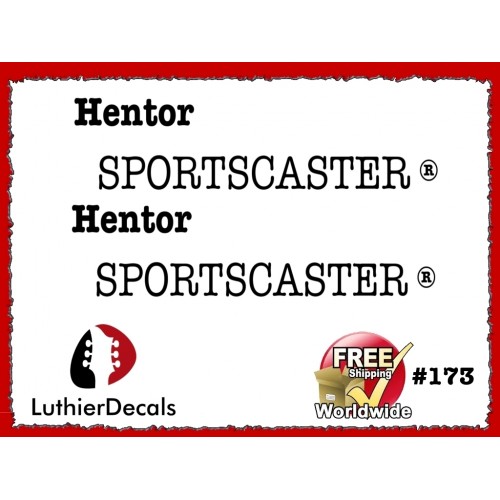 Fender Hentor Sportscaster Guitar Decal #173